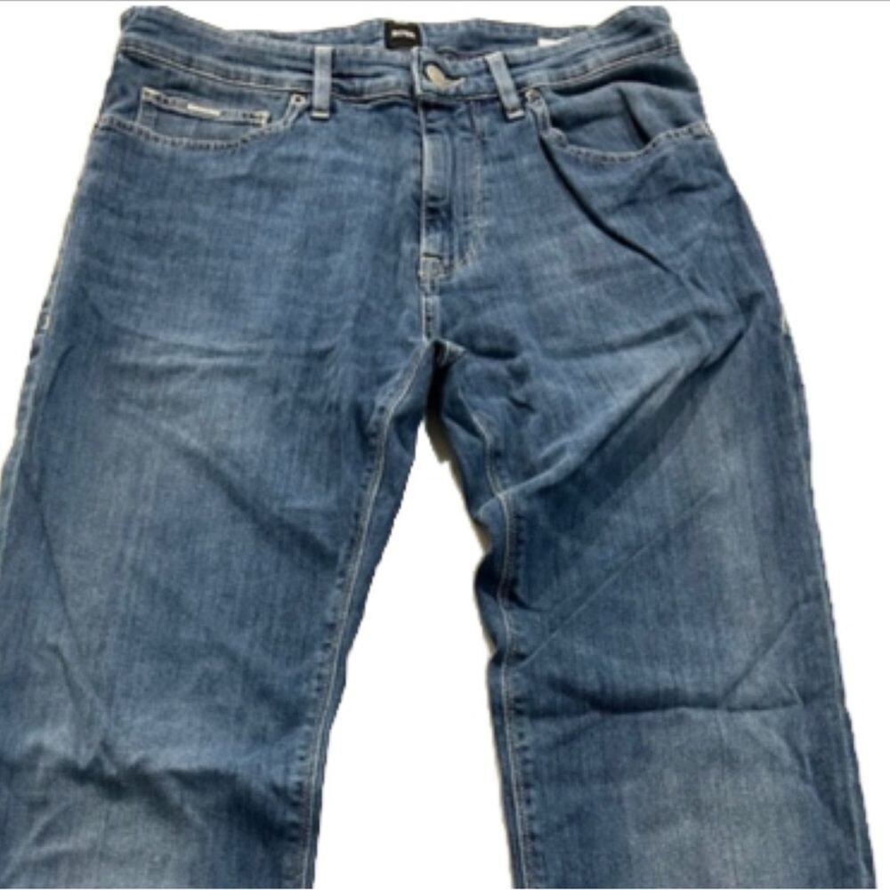 Hugo Boss Candiana Jeans Mens 30x32 Blue Stretch Straight Leg Italian Fabric